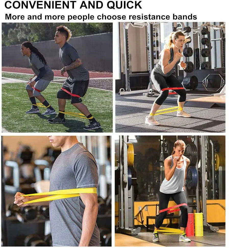 Resistance Exercise Loop Bands Set Workout Bands for Women and Men Stretch Bands 5 Different Resistance Levels for Booty Legs