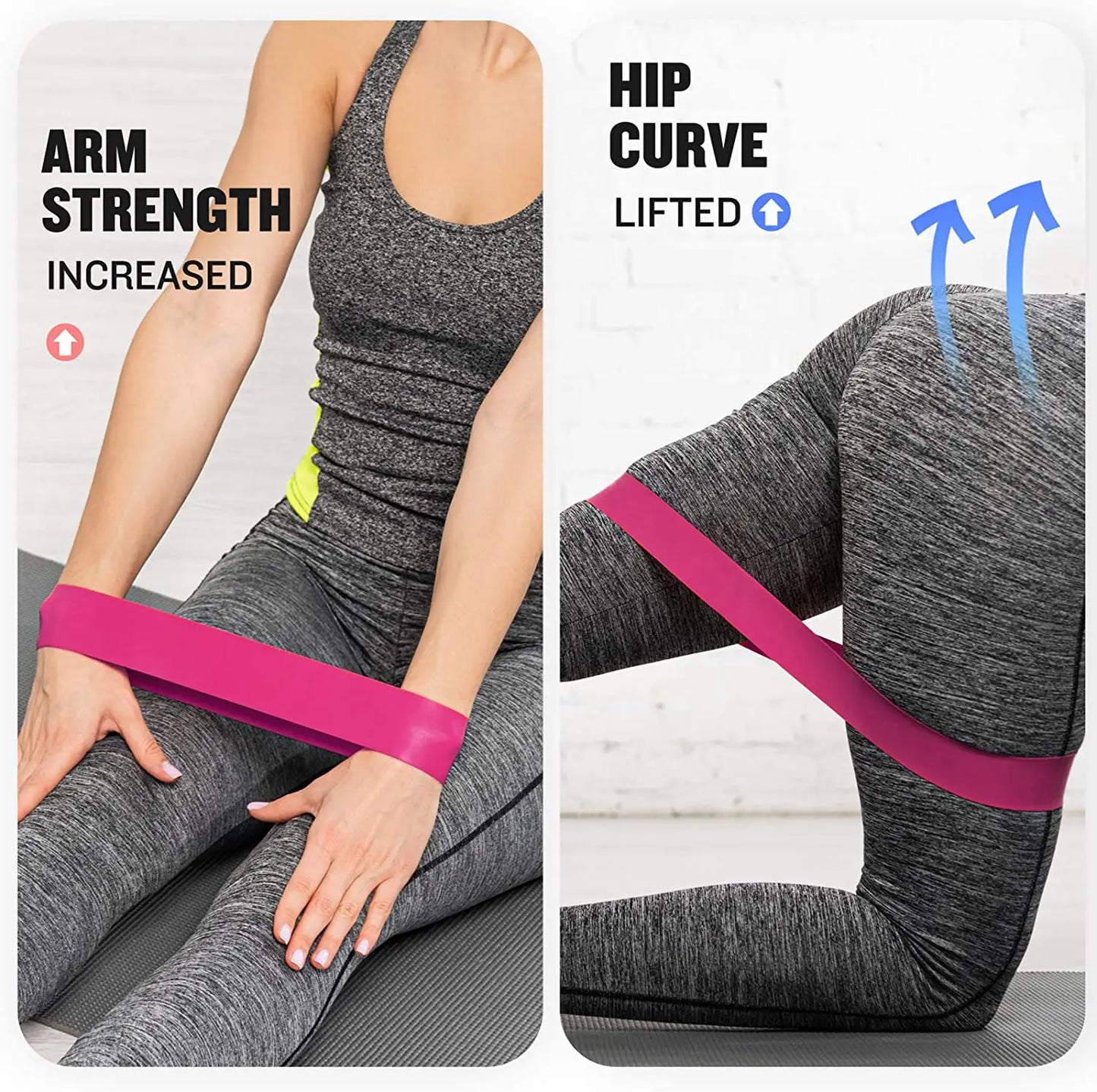 Resistance Exercise Loop Bands Set Workout Bands for Women and Men Stretch Bands 5 Different Resistance Levels for Booty Legs