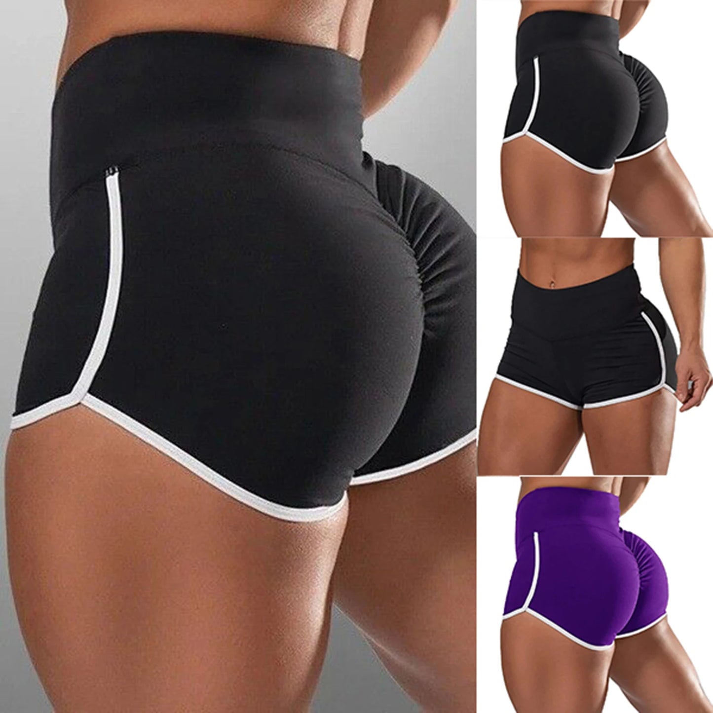 Women Sports Athletic Shorts Skin-Friendly Slim Buttocks Pants for Outdoor Excising Gym Fitness